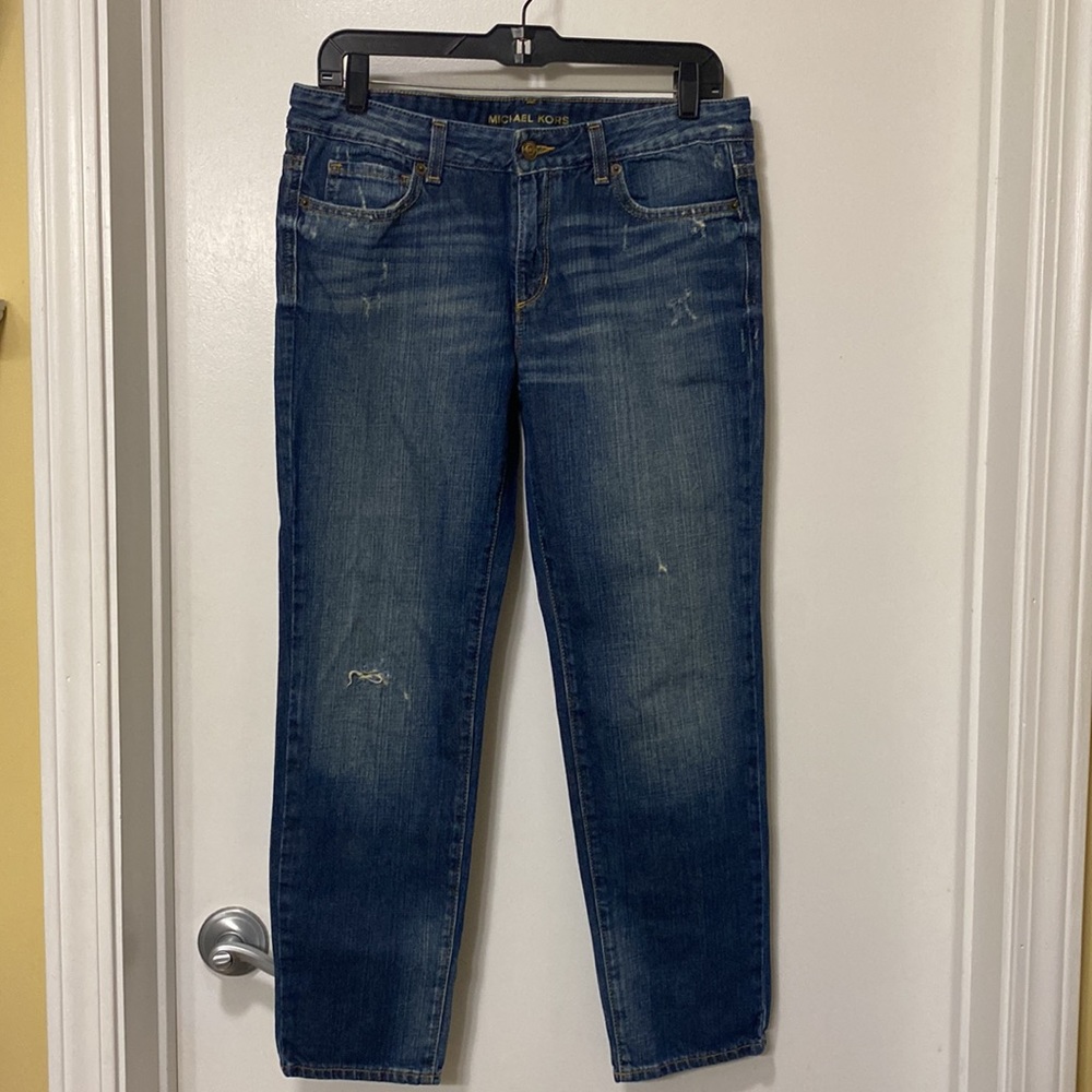 Michael Kors Boyfriend Fit Distressed Jean